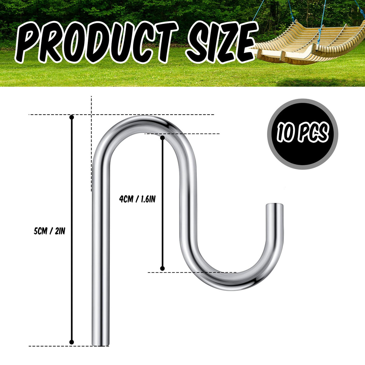 Blulu shed hooks 2-inch length keeps items secure while saving wall space