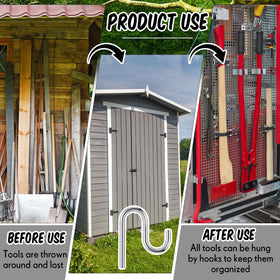 Blulu shed hooks pack of 10 keeps your garage organized and efficient