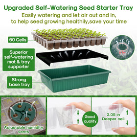 BlumWay clear ABS tray view to monitor soil and root development