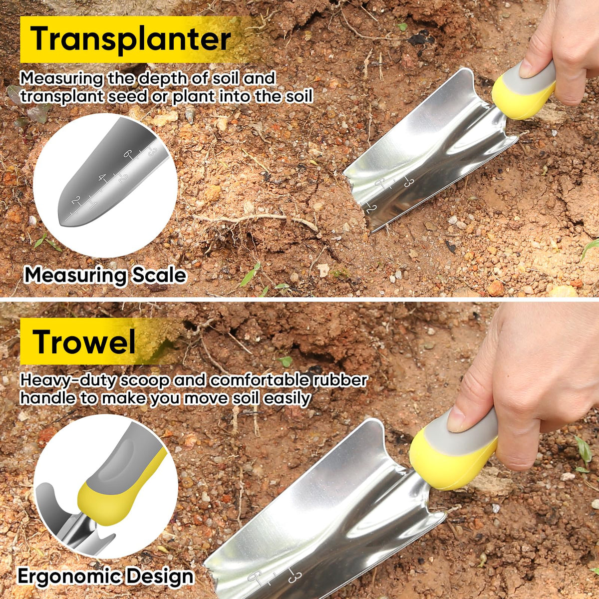 BlumWay ergonomic non-slip handles for secure grip and reduced fatigue