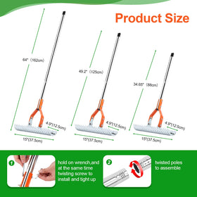 BlumWay Thatch Rake built with heavy-duty steel for durable yard work