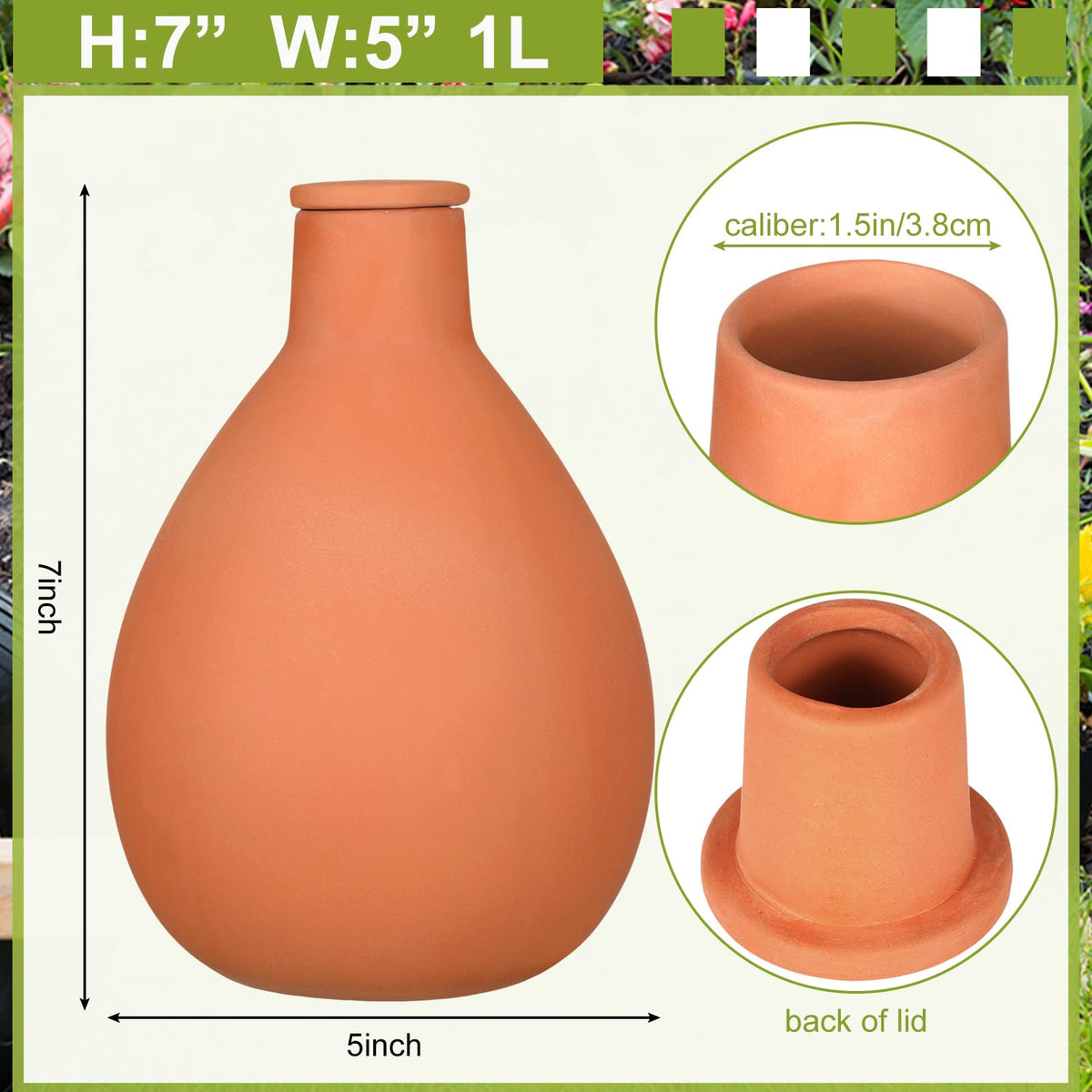 Blushtier 34oz water dripper lid enabling extended watering.