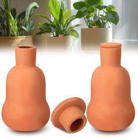 Blushtier olla terracotta watering pot with lid for indoor and outdoor plants.