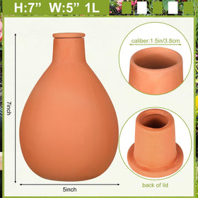 Blushtier self-watering pot teardrop design supports balanced plant hydration.