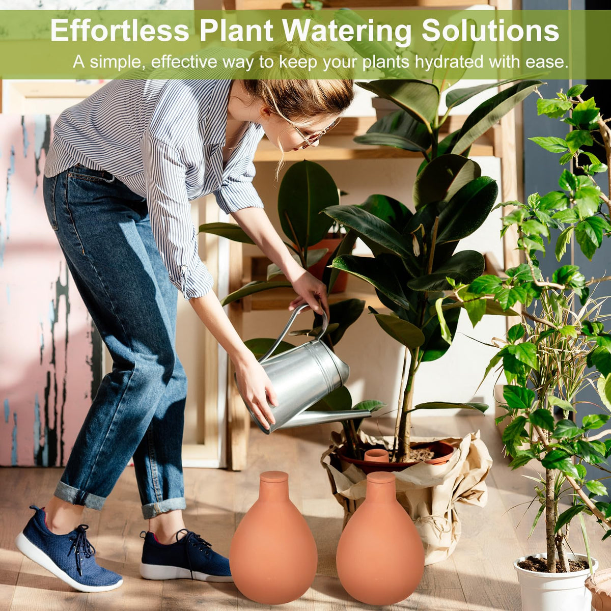 Blushtier teardrop-shaped watering system for steady moisture.