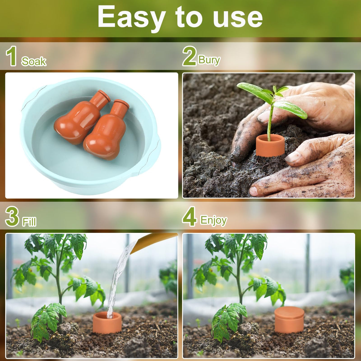 Blushtier watering pot mouth design with lid minimizes evaporation.