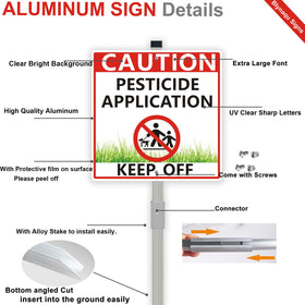 Aluminum Blynaqu sign resists rust for all-weather lawn use.