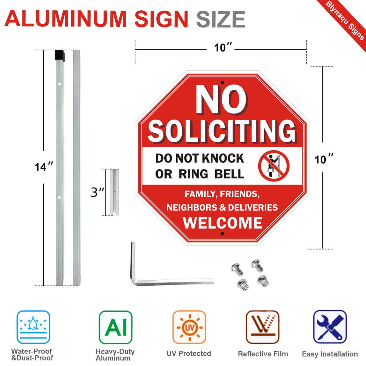 Blynaqu installation kit includes hardware for quick setup.