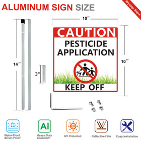 UV-protected ink keeps Blynaqu warning sign readable in sun and rain.