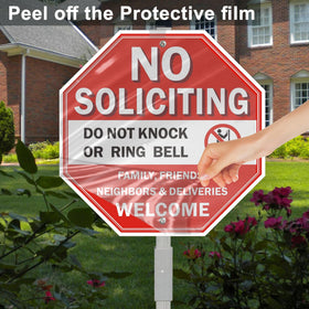 Blynaqu weatherproof aluminum yard sign withstands rain and sun.