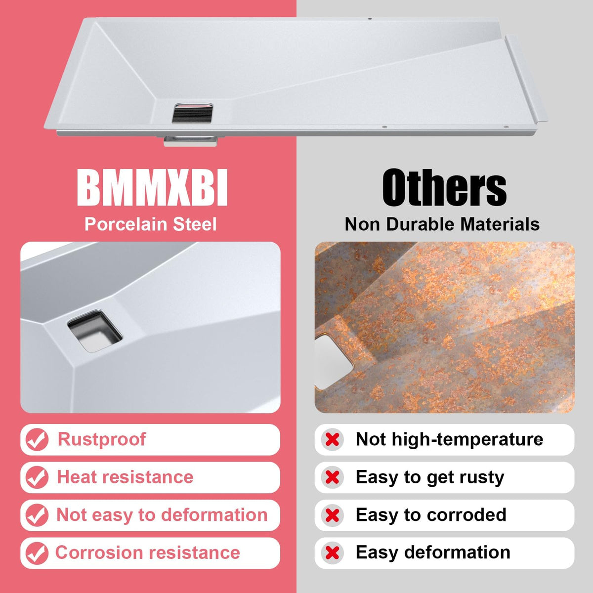 BMMXBI drip pan D010012072 compatible with Monument Grill 4-burner