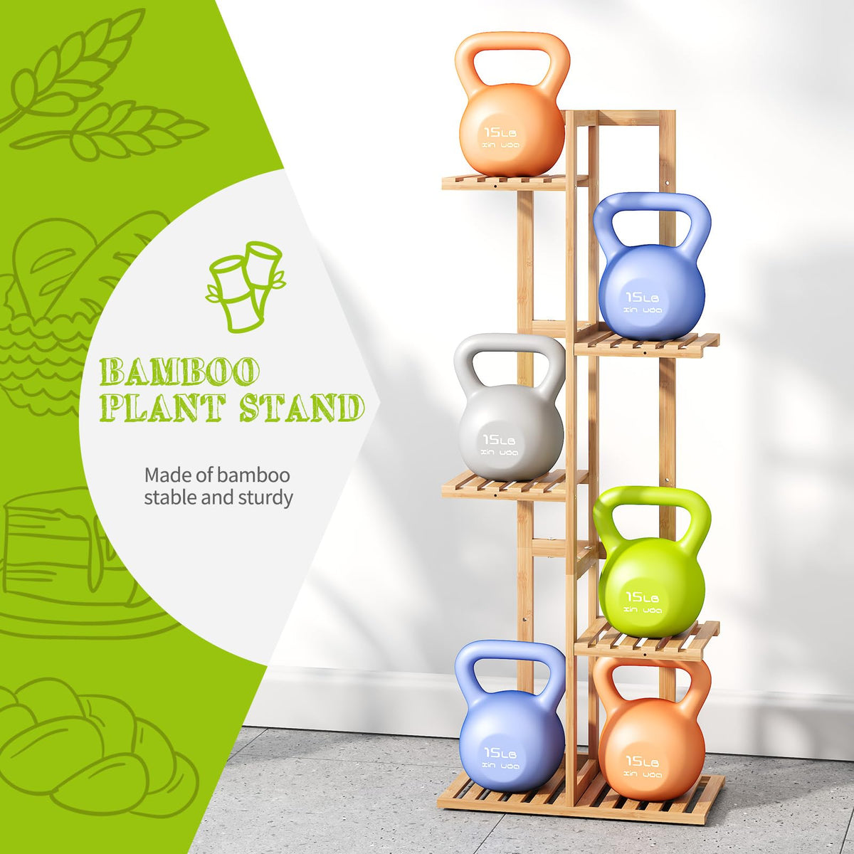 BMOSU indoor-outdoor plant display suited for patios and living spaces.