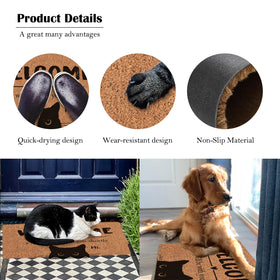 Bnwepo Black Cat Welcome Mat is easy to clean after rain.
