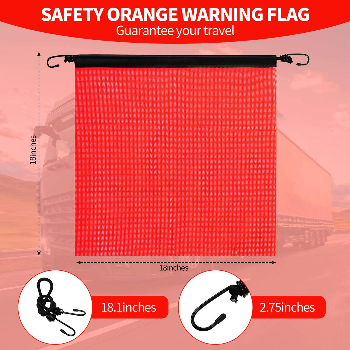 Boao 18x18 inch nylon mesh flag ready for fast attachment.