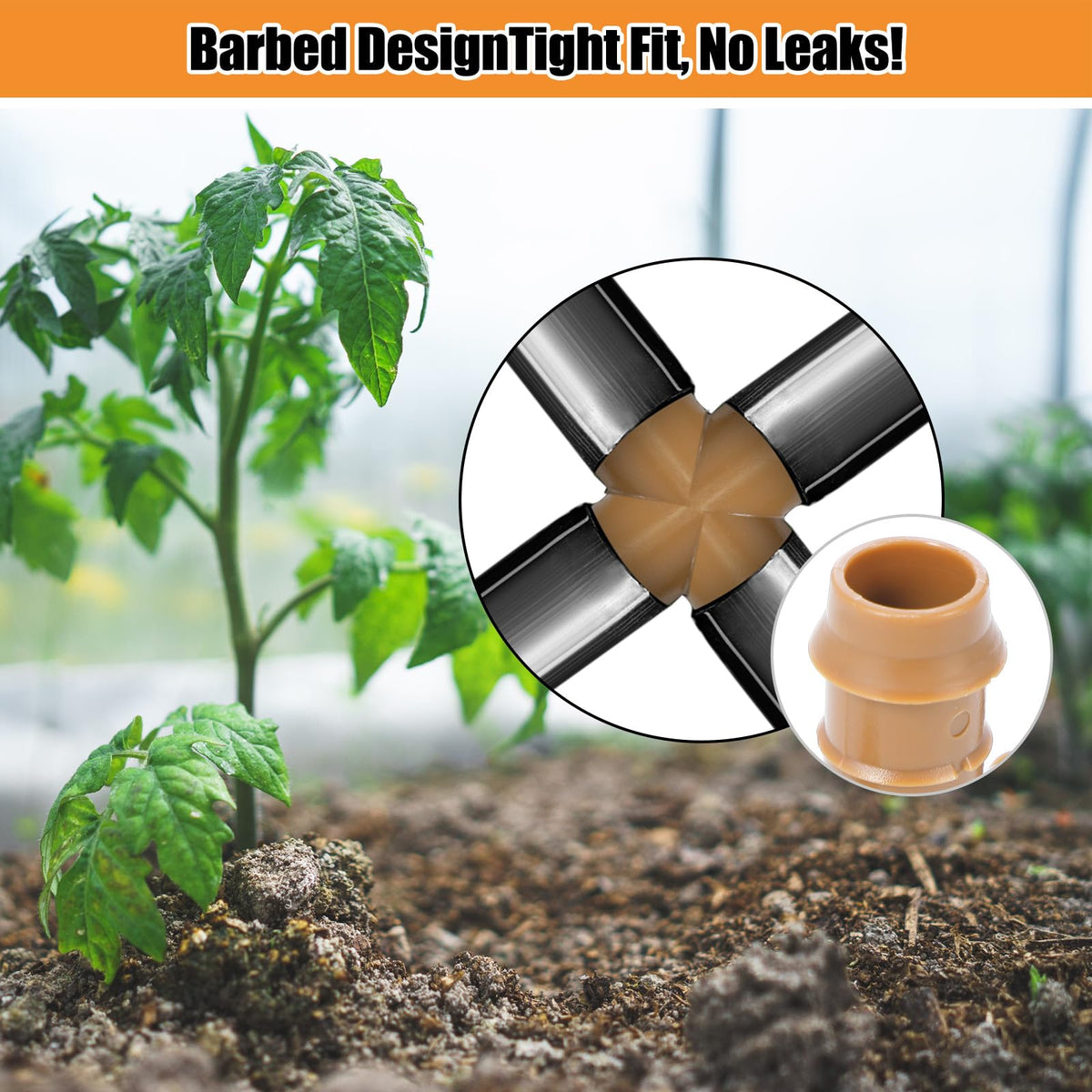 Boao 17mm 4-way barbed fitting supports flexible drip layouts in green spaces.