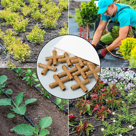 Boao 4-way barbed hose connector delivers steady water flow for planters.