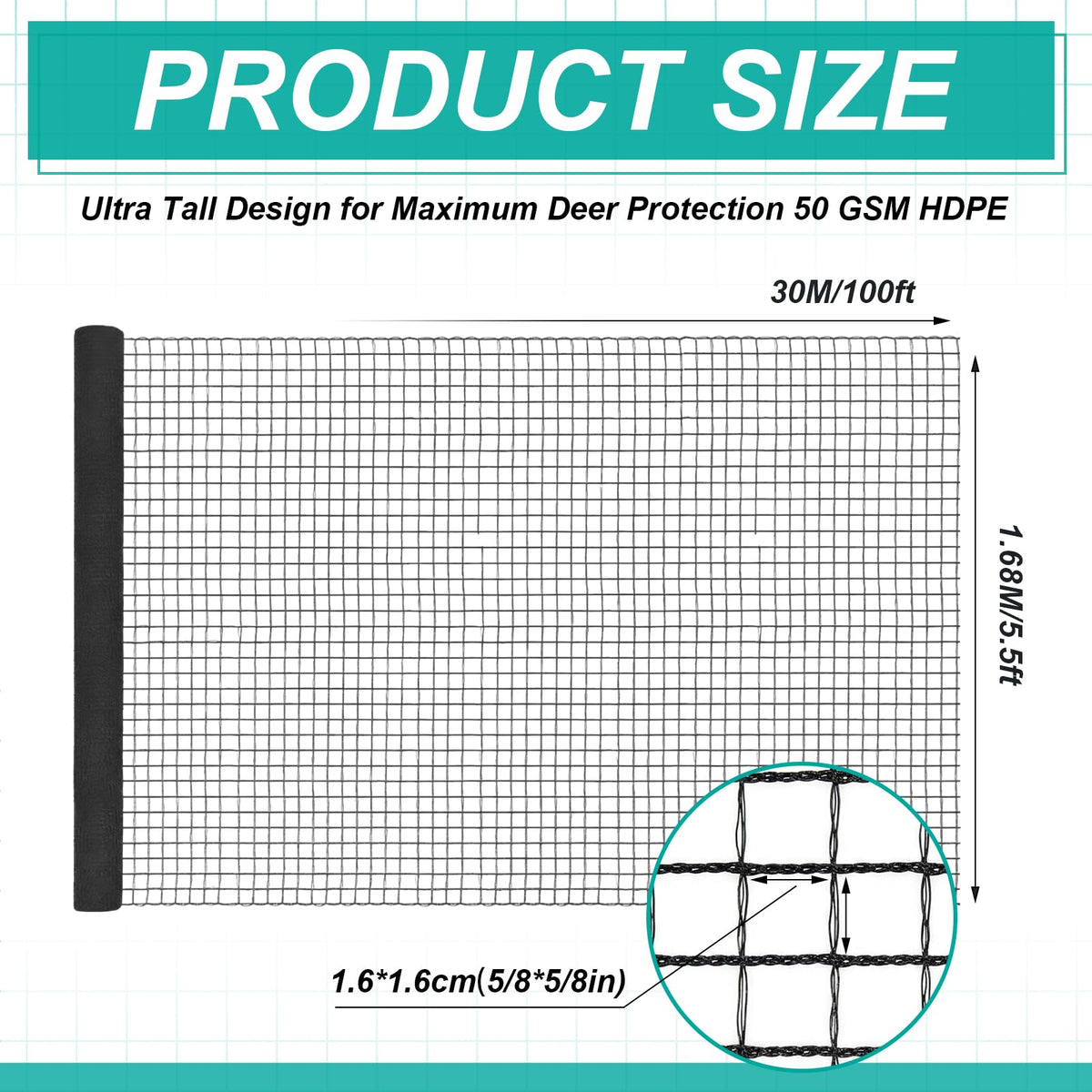 Boao 50gsm plastic mesh fence offering durable garden protection