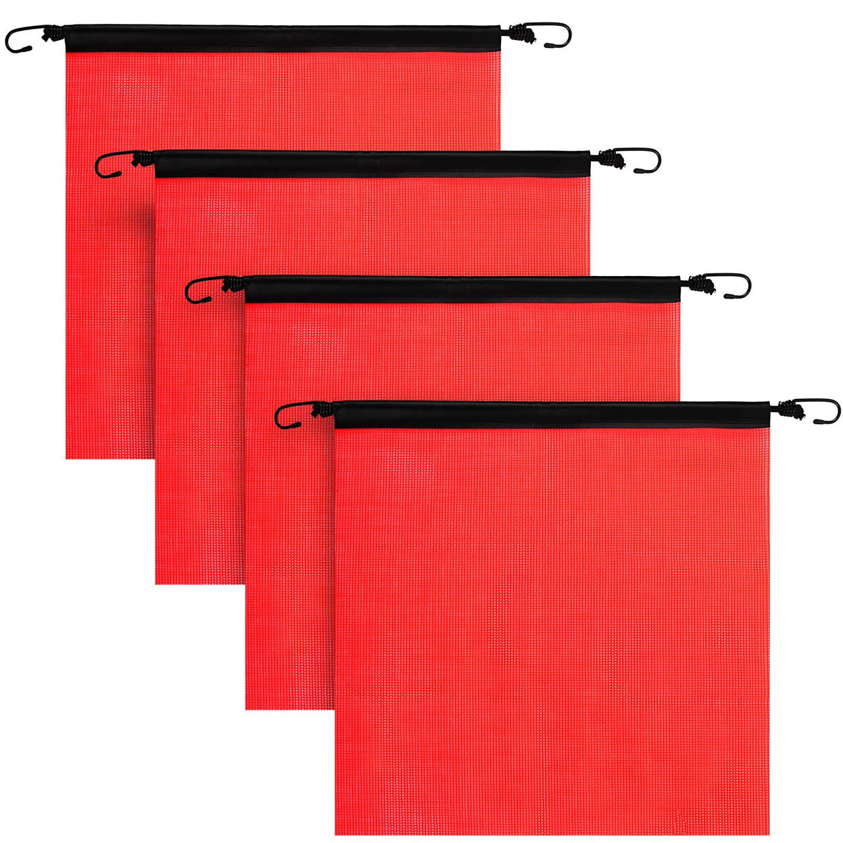 Boao deep-red mesh safety flag for trucks increases roadside visibility.