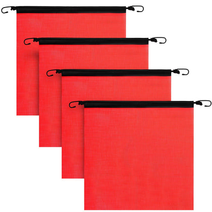 Boao deep-red mesh safety flag for trucks increases roadside visibility.