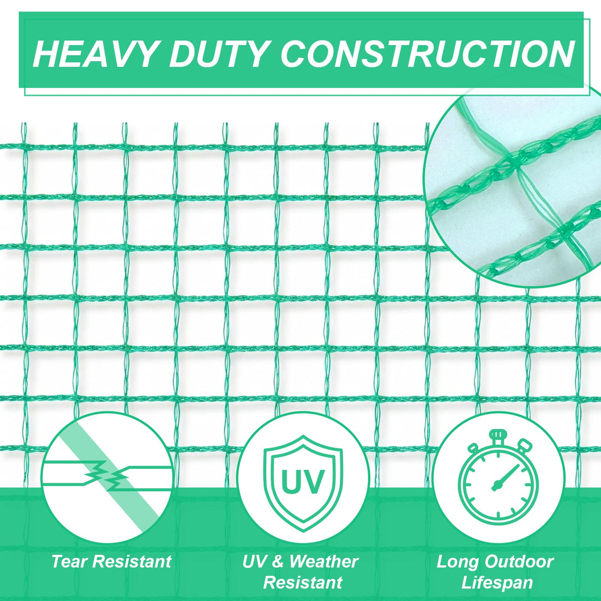 Boao garden protection mesh demonstrates easy setup for quick, temporary fencing.