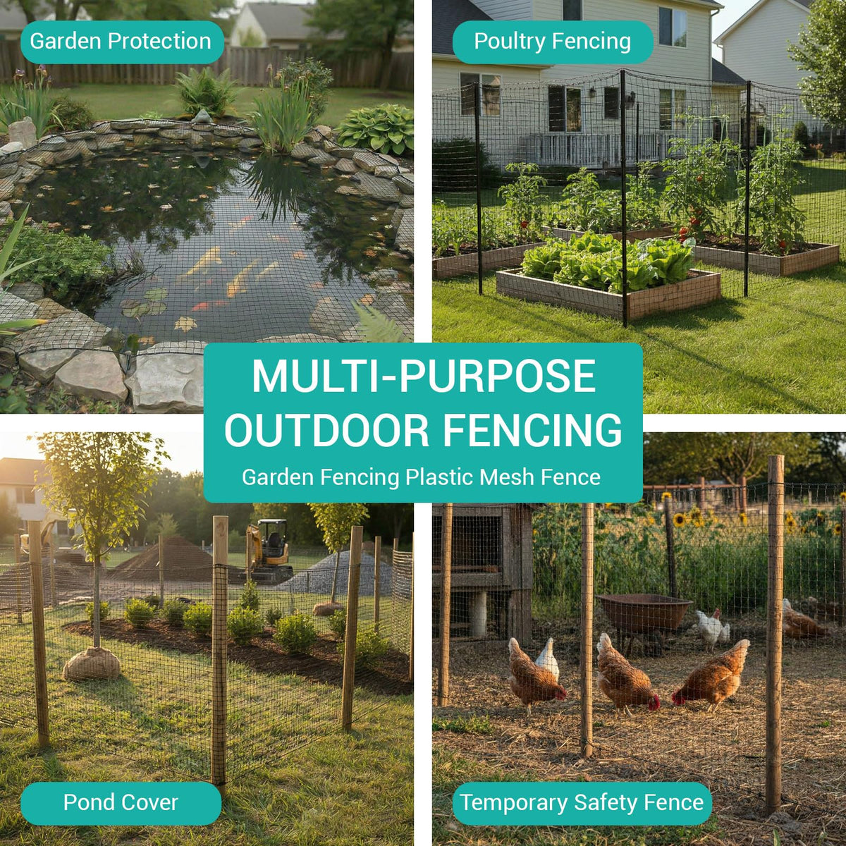 Boao green mesh blends with landscape while safeguarding crops