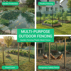 Boao outdoor safety barrier fence secures yards for pets, poultry, and livestock.