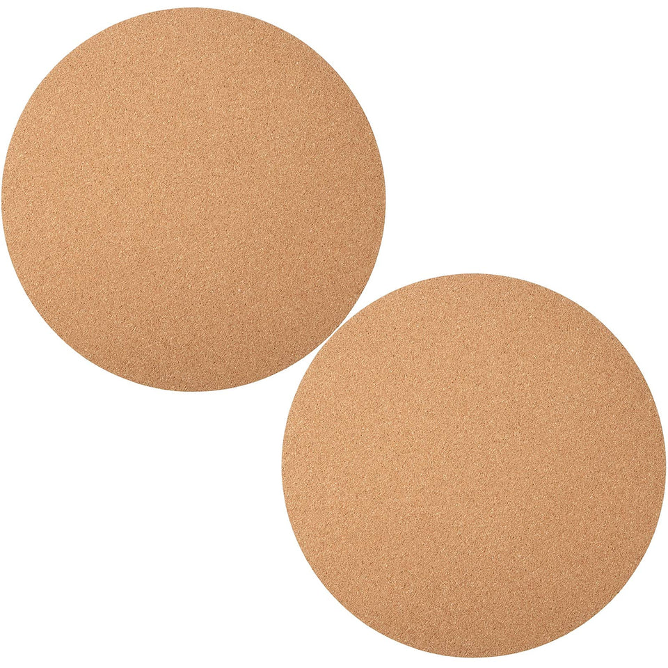Boao round cork mat under plant pot protects surfaces while absorbing condensation.