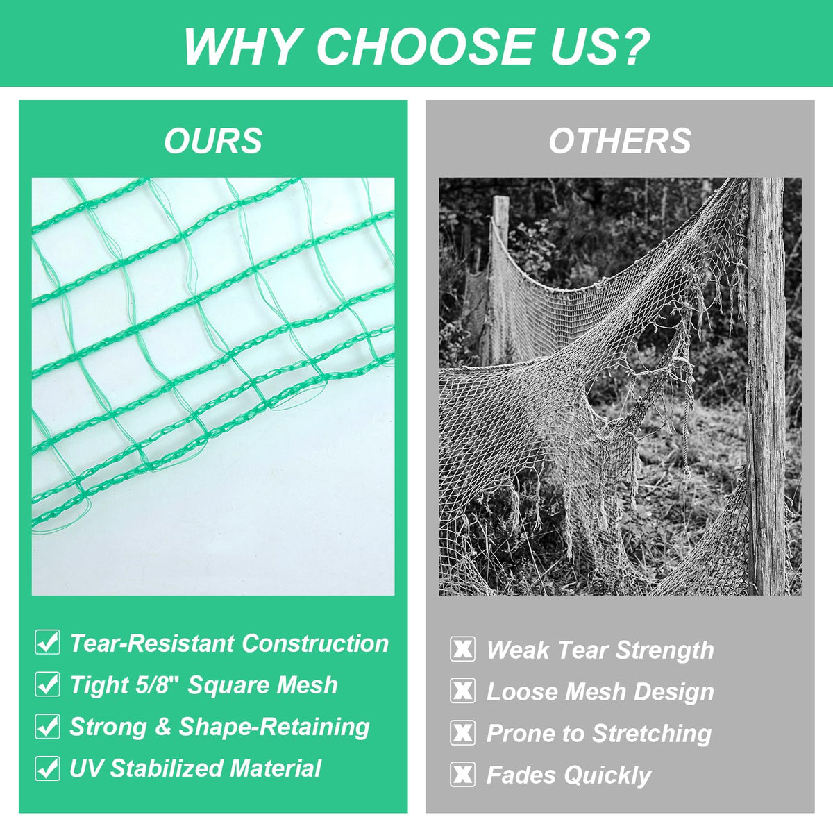 Boao tear-resistant HDPE mesh resists wear and weather for long-lasting garden use.