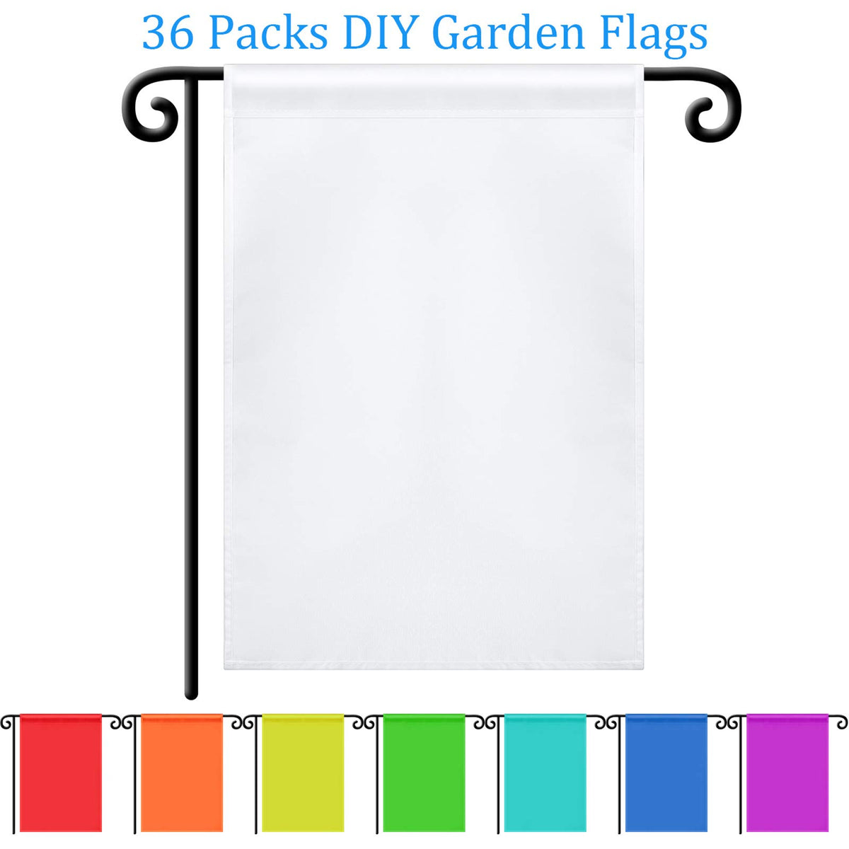 Boao white DIY flag blank polyester ideal for indoor or outdoor decorations