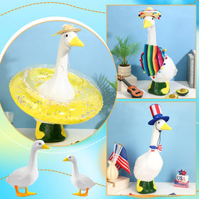 BOARDFEB summer goose swim float for playful yard decor.