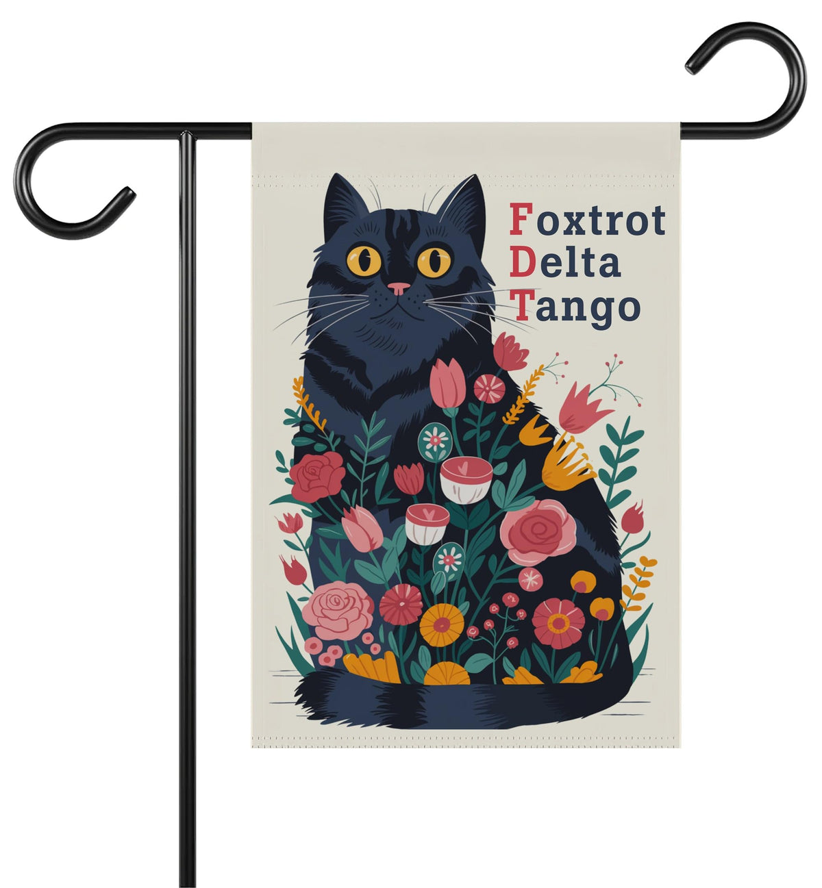 Bob22store Foxtrot Delta Tango flag close-up with vibrant colors for outdoor display
