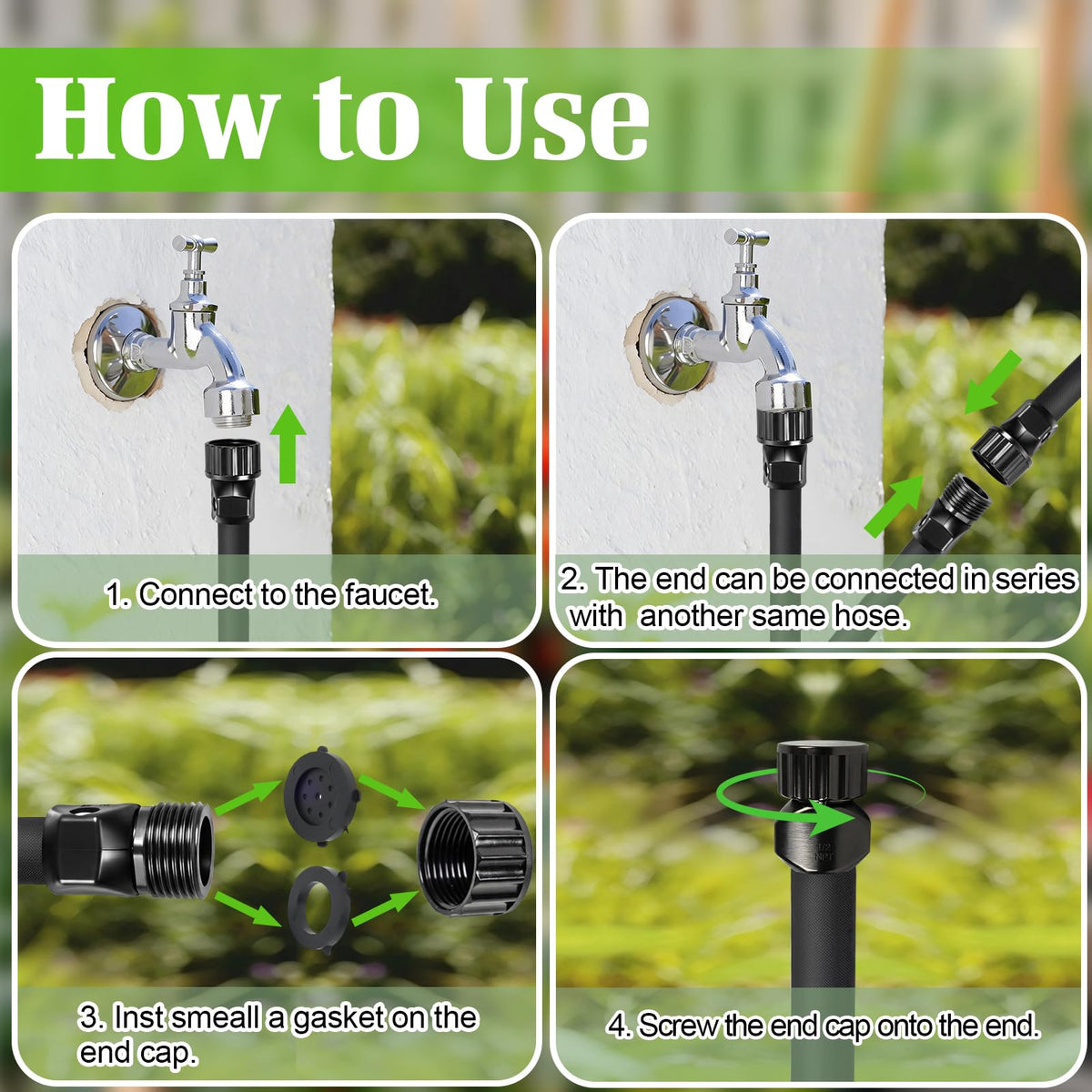 BobbleT ¾-inch fittings setup simplifies connection to a water source.