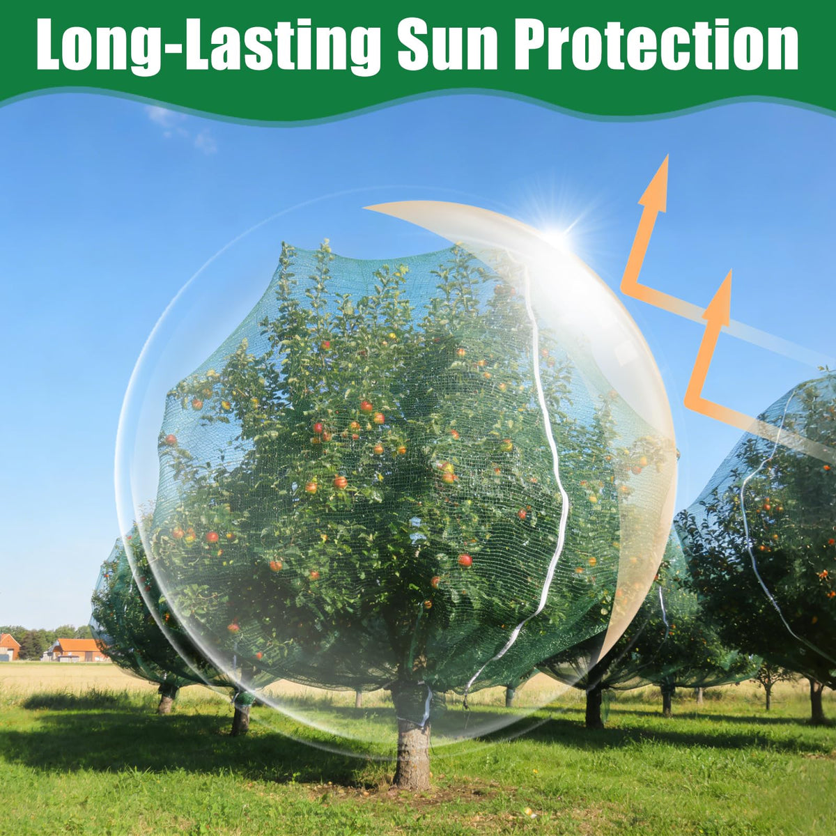 BobbleT easy-install shade net with zipper and drawstring for secure wrapping