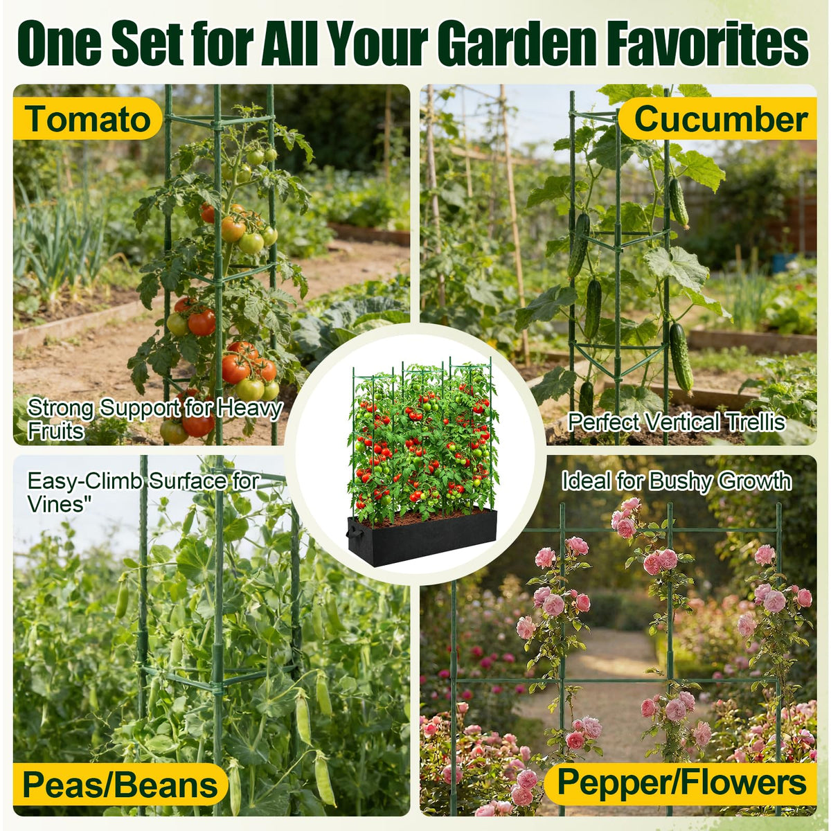 BobbleT sturdy vertical support ideal for climbing cucumbers