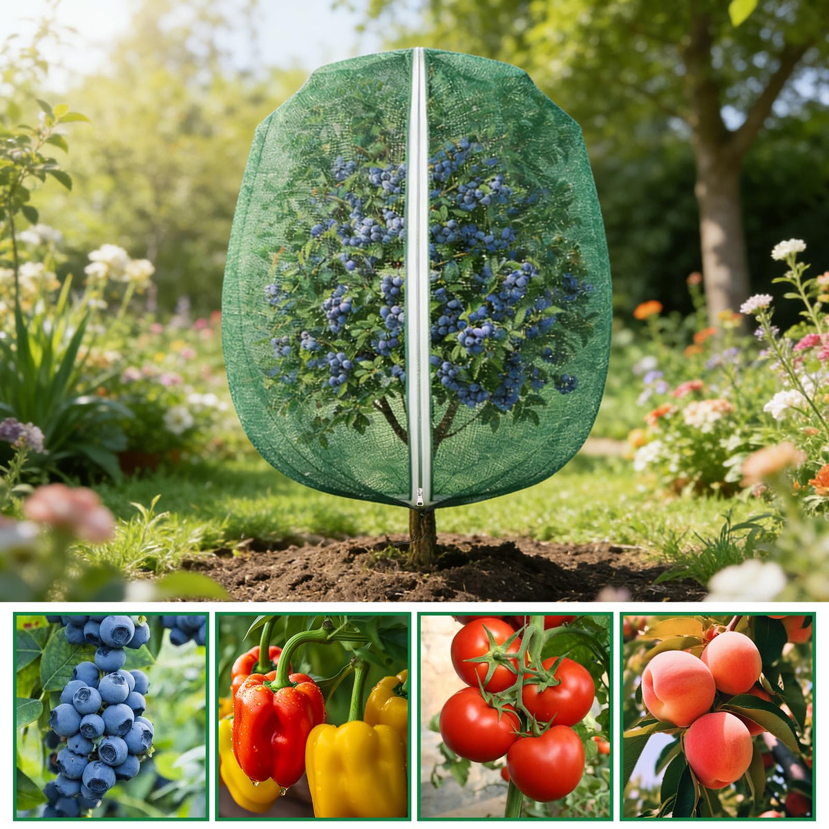 BobbleT UV-stabilized shade net used on a tree to maintain airflow