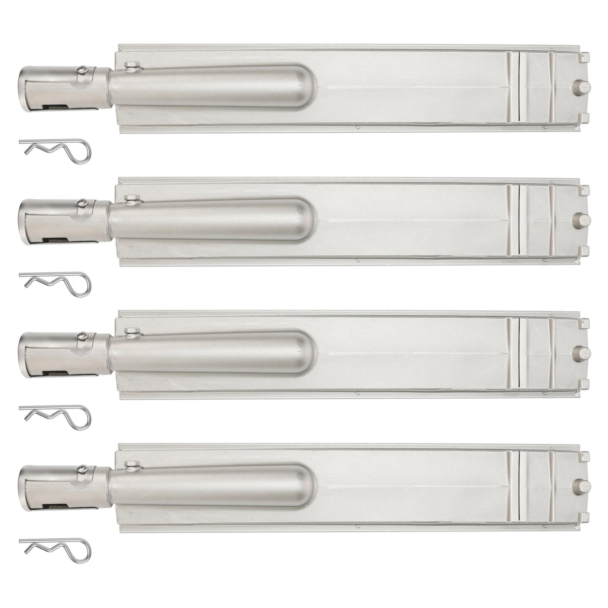 Bobo GrillKing 4pc stainless steel burners deliver durable, even heat for premium grilling.