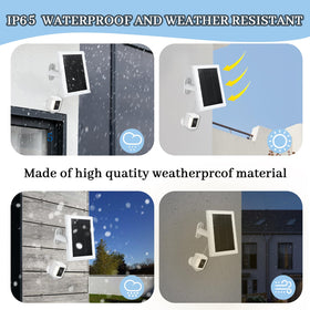 BOBUY solar panel rotates 180 degrees for optimal sun exposure on outdoor cameras.