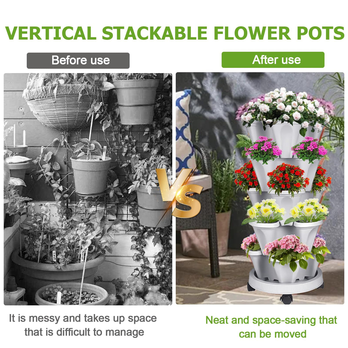 Bociks patio decor gray planter blends style with practical growing space.