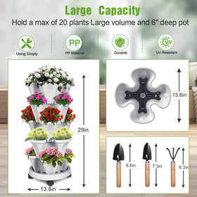 Bociks planter drainage system with holes for moisture control