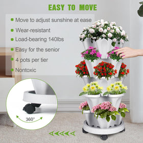 Bociks planter made of food-safe polypropylene for durability