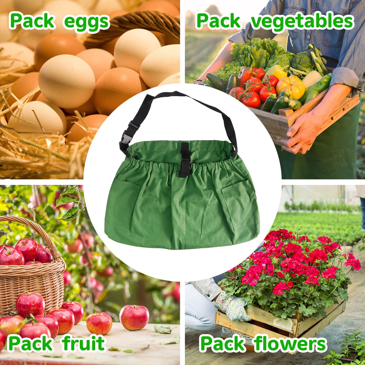 Boczif hands-free harvest apron keeps tools within reach.