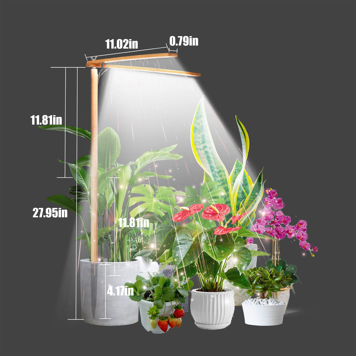 bodkar wood bamboo design grow light blends with home decor