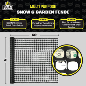 Boen mesh opening detail shows sturdy 1.7 by 2.5 inch gaps for visibility