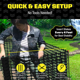 Boen multi-function fencing suitable for garden, safety, and worksite projects