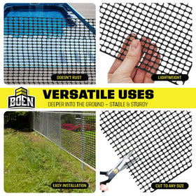 Boen zip-tie installation demonstrates fast, tool-free temporary fencing setup