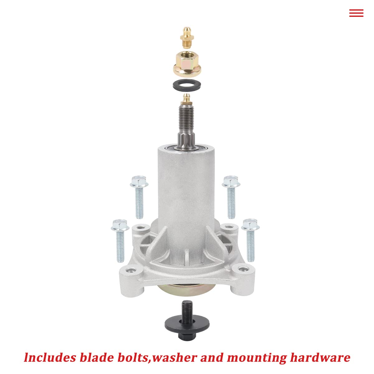 Boeray 5-point star blade mount for stable blade engagement.