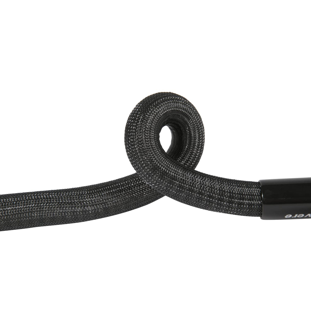 Boersite lead-in hose connected to an RV faucet in outdoor setup