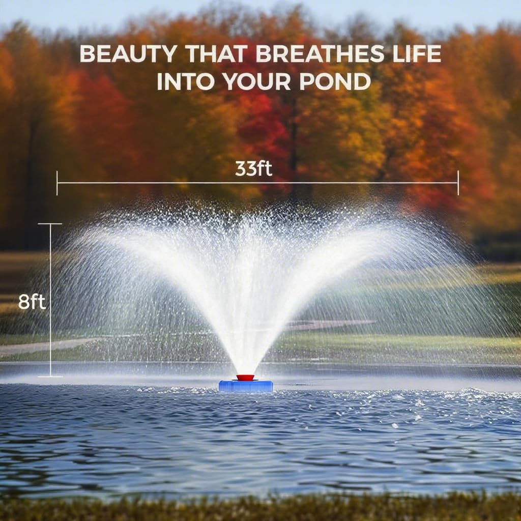 BOFEKTE aerator setup featuring 100-foot power cord for placement flexibility