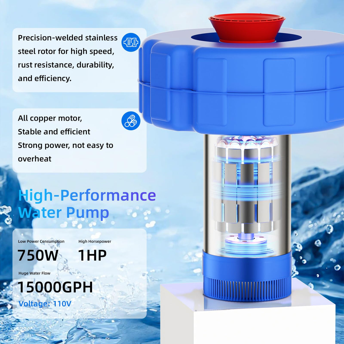 BOFEKTE aerator showing 110V power cord setup for reliable operation