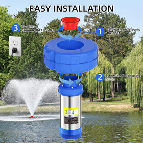 BOFEKTE pond aerator is easy to install with bottom-slide assembly